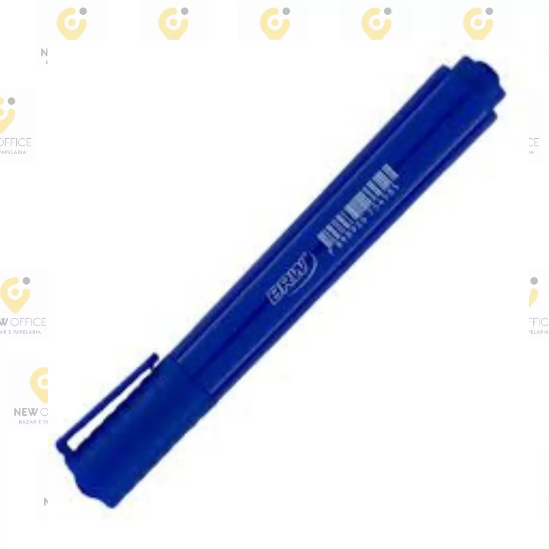 MARCADOR PERMANENTE AZUL COM PONTA CHANFRADA BRW