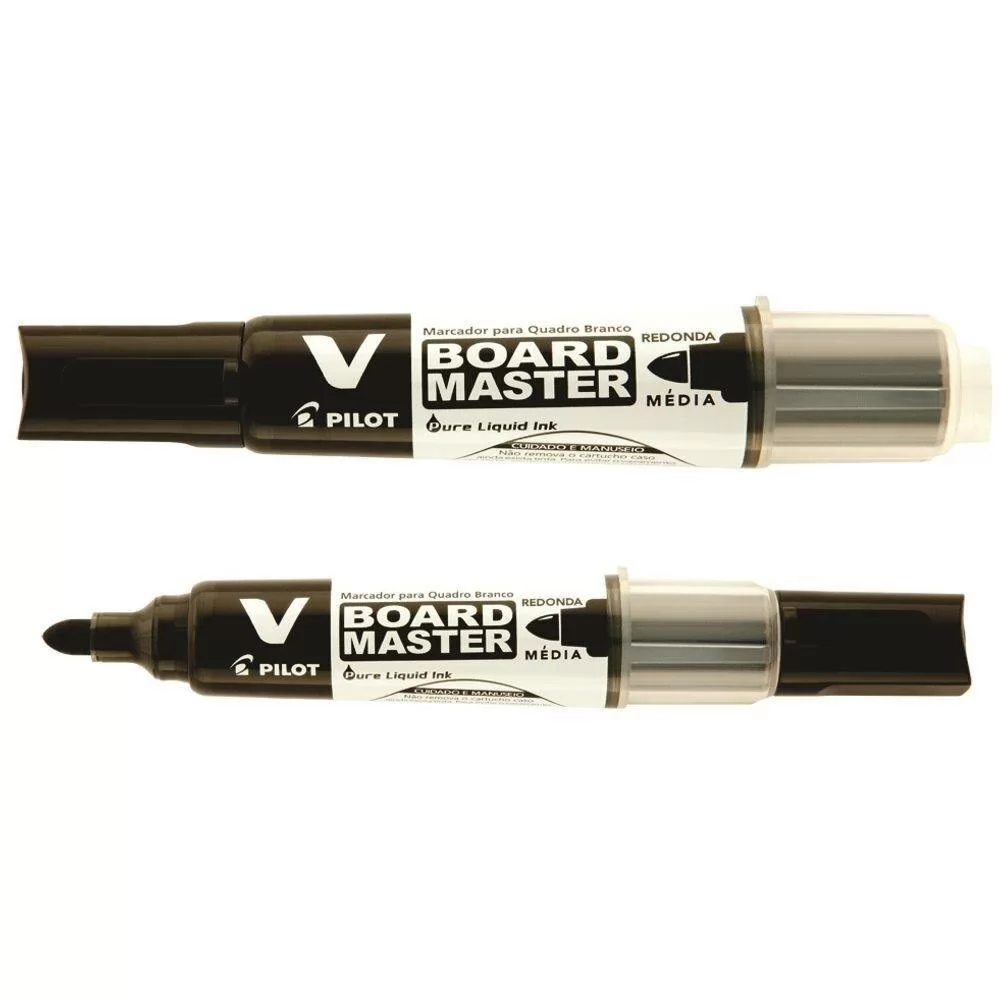MARCADOR QUADRO BRANCO PRETO PILOT RECARREGAVEL