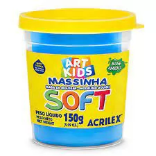 MASSA MODELAR 150GR ACRILEX SOFT AZUL