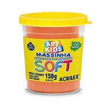 MASSA MODELAR 150GR ACRILEX SOFT LARANJA