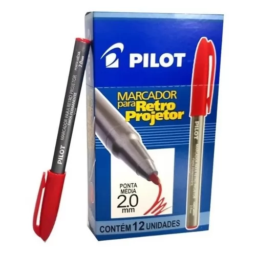 CANETA RETROPROJETOR MEDIA PILOT 2.0 VERMELHA