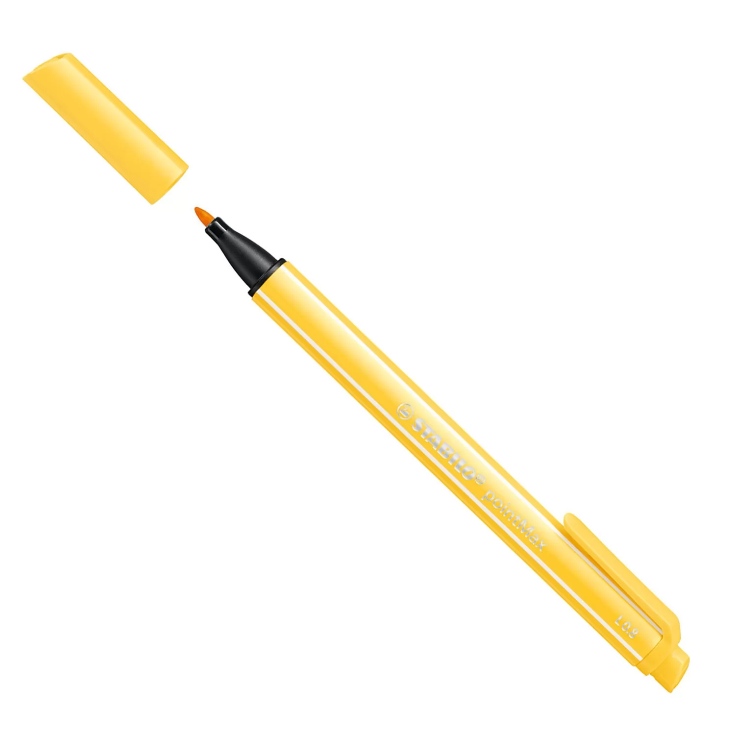 CANETA STABILO POINT MAX 0.8 HIDROGRÁFICA 488/44 AMARELO