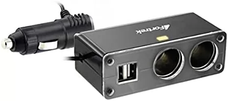 CARREGADOR VEICULAR 2XUSB 2X12V PRETO