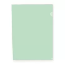 PASTA L TRANSPARENTE OFICIO 220MMX330MM 0.15MC VERDE UN