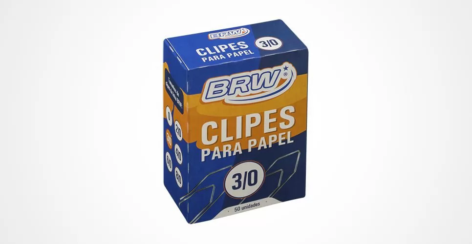 CLIPS PARA PAPEL 3/0 - CX C/ 50 UN.