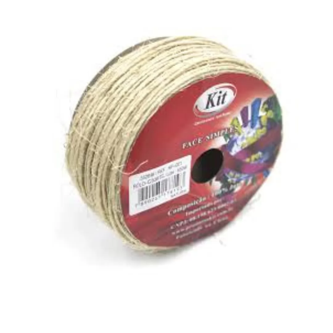 FIO SISAL SIMPLES HP-001 NATURAL ATACADO - ROLO C/50MTS - KIT