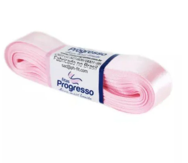 FITA CETIM SIMPLES 22MMX10M ROSA - PROGRESSO