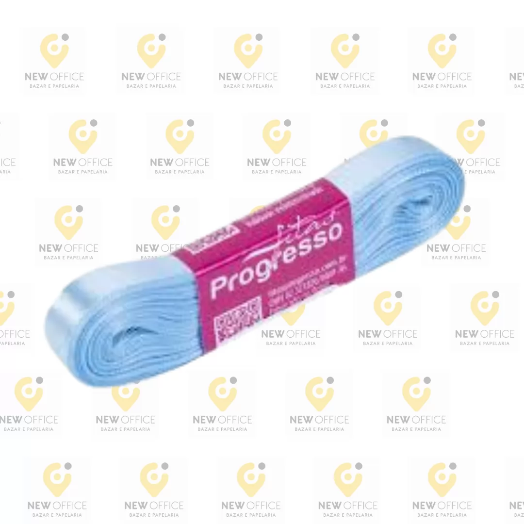 FITA CETIM SIMPLES 10MMX10M AZUL BEBE - PROGRESSO