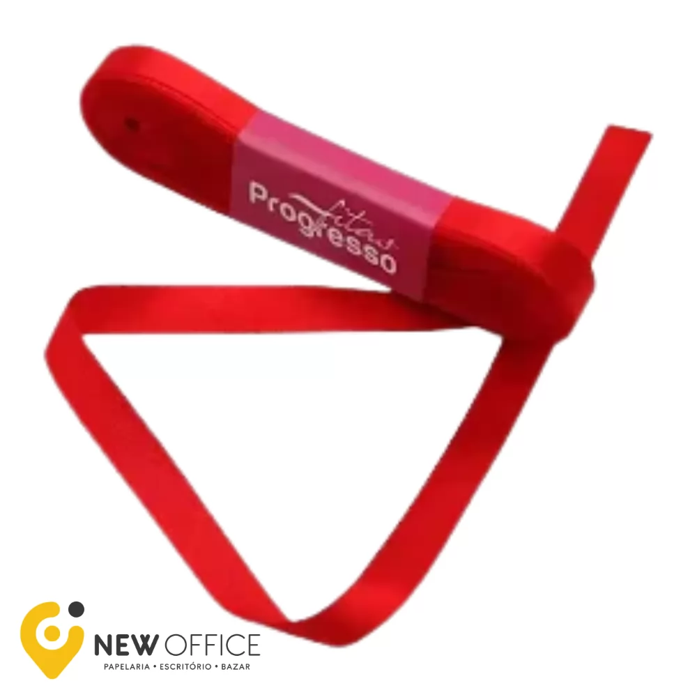 FITA CETIM SIMPLES 10MMX10M VERMELHO - PROGRESSO