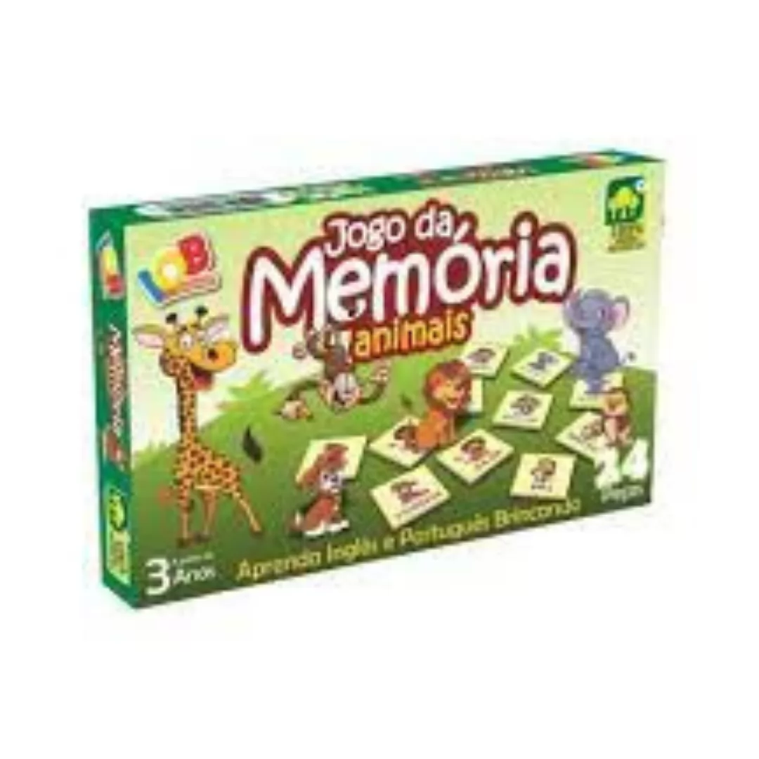 JOGO DA MEMÓRIA ANIMAIS INGLÊS-PORTUGUÊS