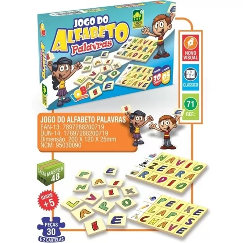JOGO DO ALFABETO - PALAVRAS - REF.: 71