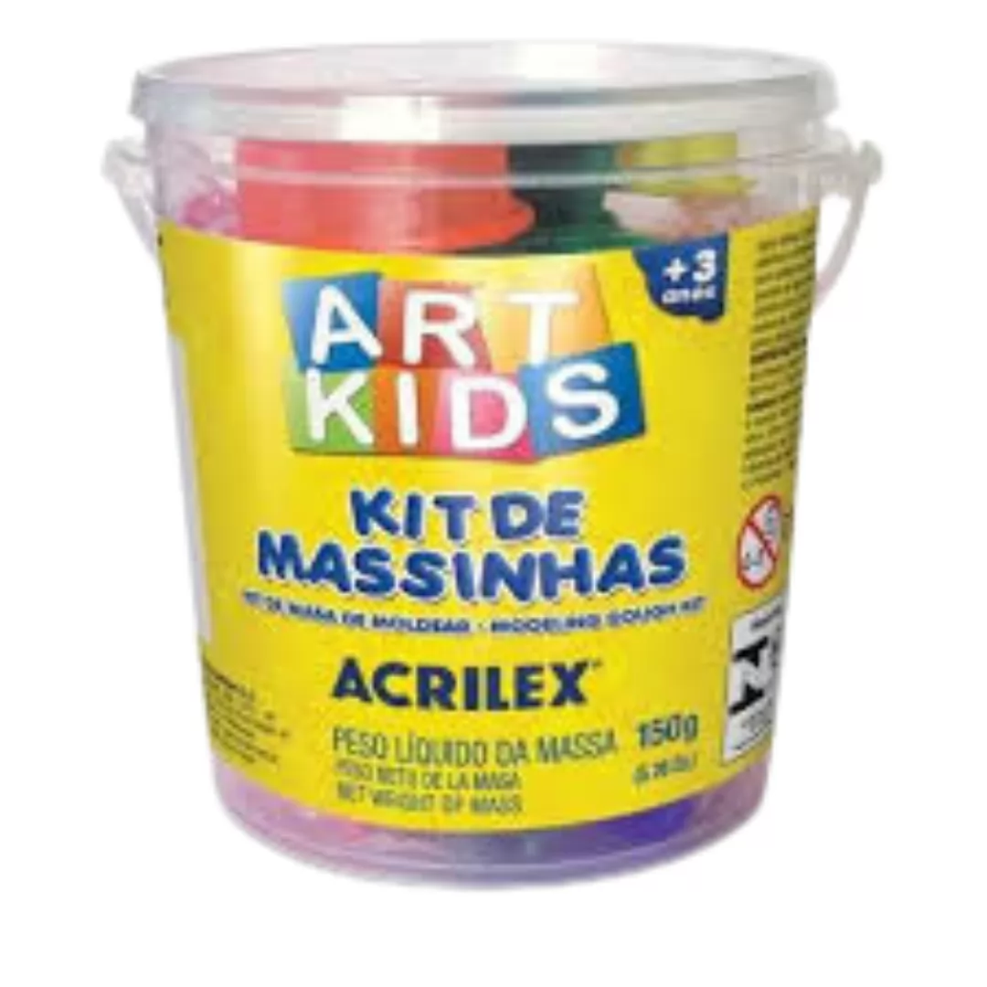 KIT MASSA MODELAR AMIDO 150G ACRILEX ART KIDS