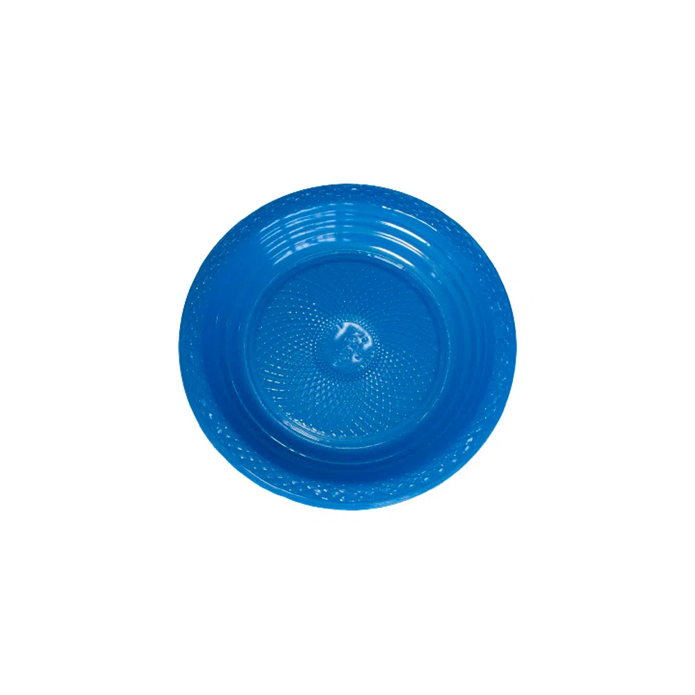 PRATO PLÁSTICO 15 CM AZUL ESCURO 10UN