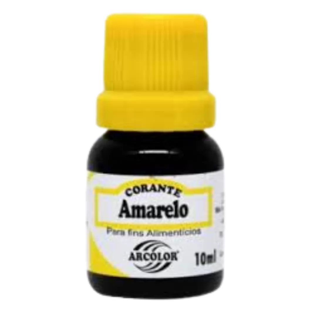 CORANTE LIQUIDO P/ALIMENTOS 10ML AMARELO - ARCOLOR