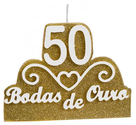 VELA BODAS OURO 50