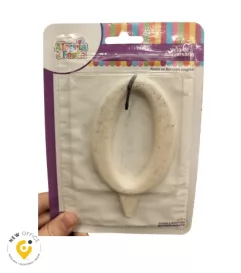 VELA ESTILO GIGANTE N.0 BRANCO- ALEGRIA E FESTA