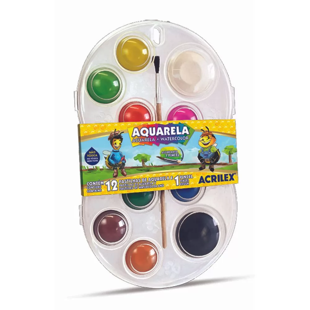 AQUARELA 12 CORES - ACRILEX