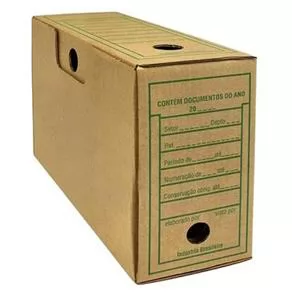 ARQUIVO MORTO PAPELÃO PARDO PEQUENO 340MMX240MMX130MM