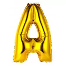 BALÃO METALIZADO 40 CM DOURADO LETRA A