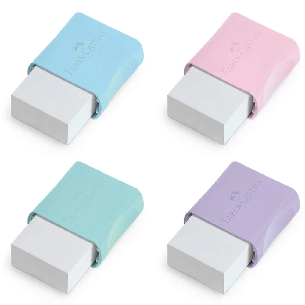 BORRACHA BRANCA COM CAPA TONS PASTEL PEQUENA UN