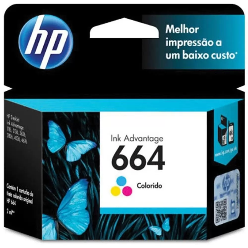 CARTUCHO DE TINTA 664 COLORIDO 2ML - HP