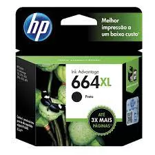 CARTUCHO DE TINTA 664XL PRETO 8,5ML - HP