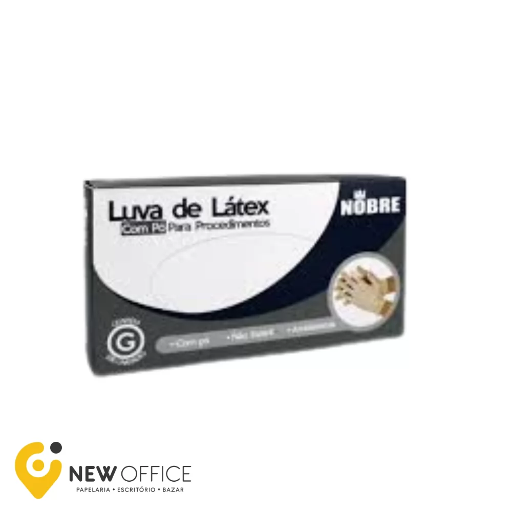 LUVA LATEX PARA PROCEDIMENTO C/ PÓ TAM. M