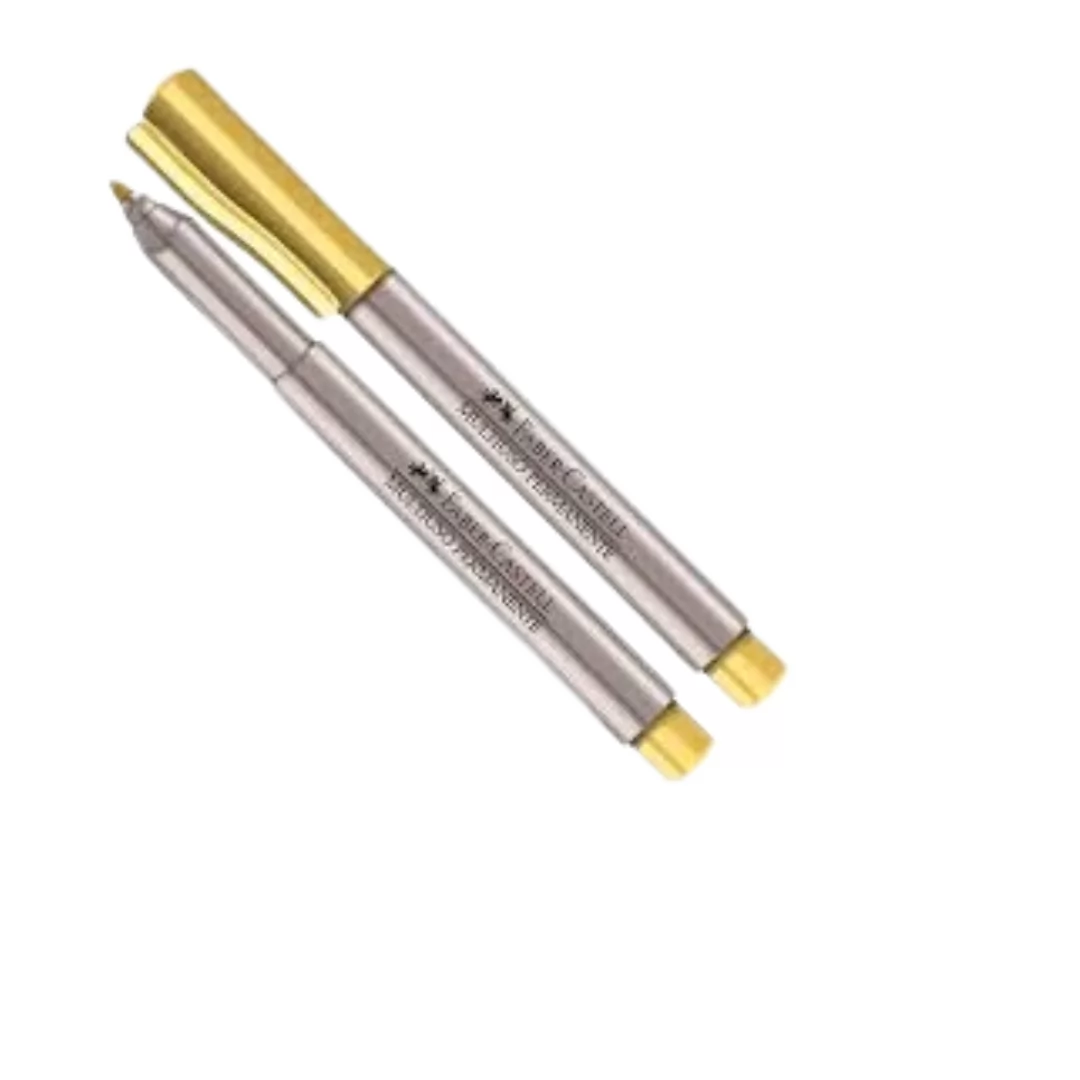 MARCADOR MULTIUSO PERMANENTE PONTA MÉDIA DOURADO - FABER CASTELL