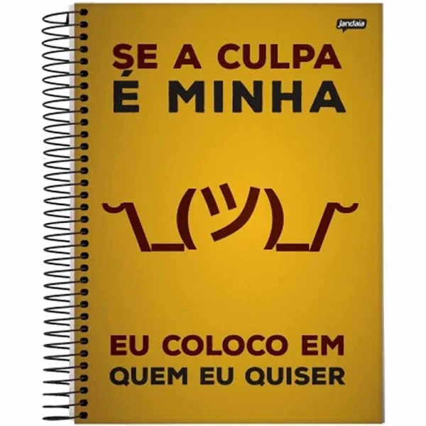 CADERNO 96 FL JANDAIA PLACAS HUMOR