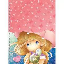 CADERNO 96 FLS PRECIOUS MOMENTS UN. CAPA SORTIDA