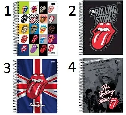 CADERNO 96FLS ROLLING STONES UN. CAPA SORTIDA