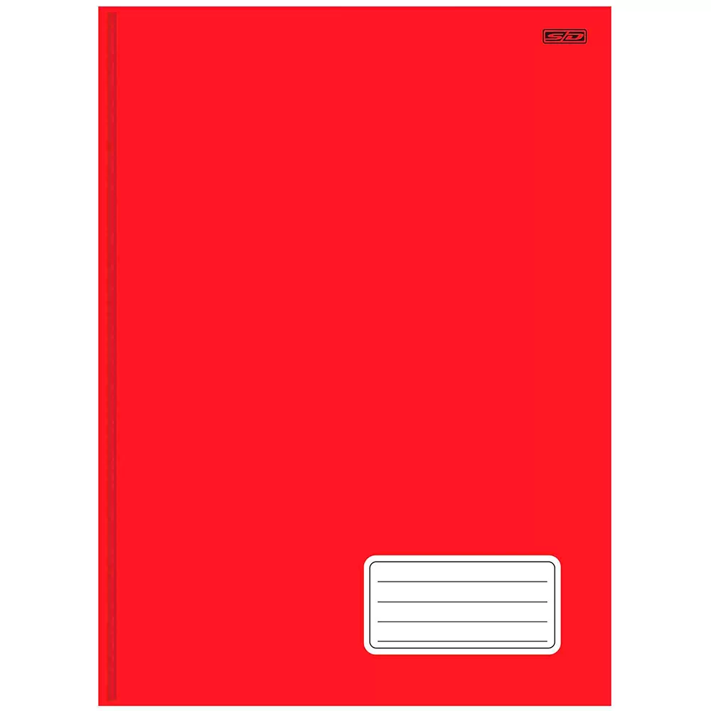 CADERNO BROCHURA 200X275MM 96F KBOM VERMELHO