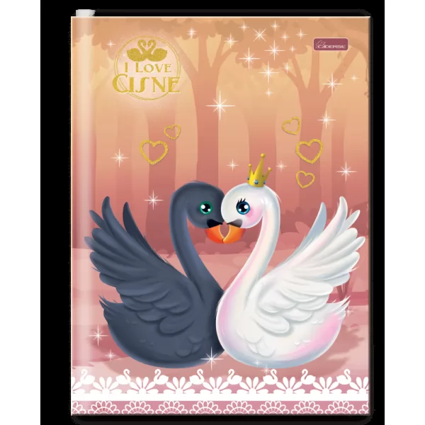CADERNO BROCHURA I LOVE CISNE 96FLS UN. CAPA SORTIDA