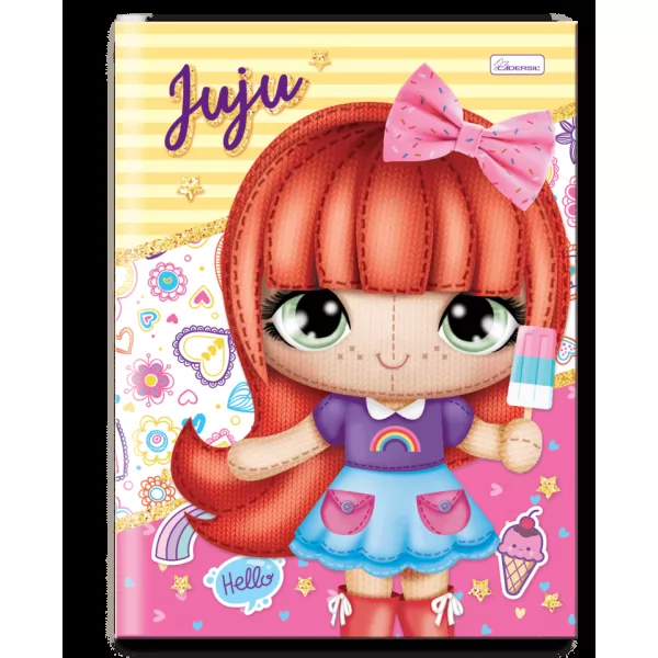 CADERNO BROCHURA JUJU 1X1  96FLS UN. CAPA SORTIDA