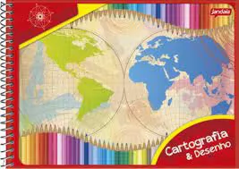 CADERNO CARTOGRAFIA  96 FL JANDAIA BASIC ART