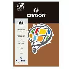 PAPEL COLOR A4 180G CANSON 10FL MARROM CHOCOLATE