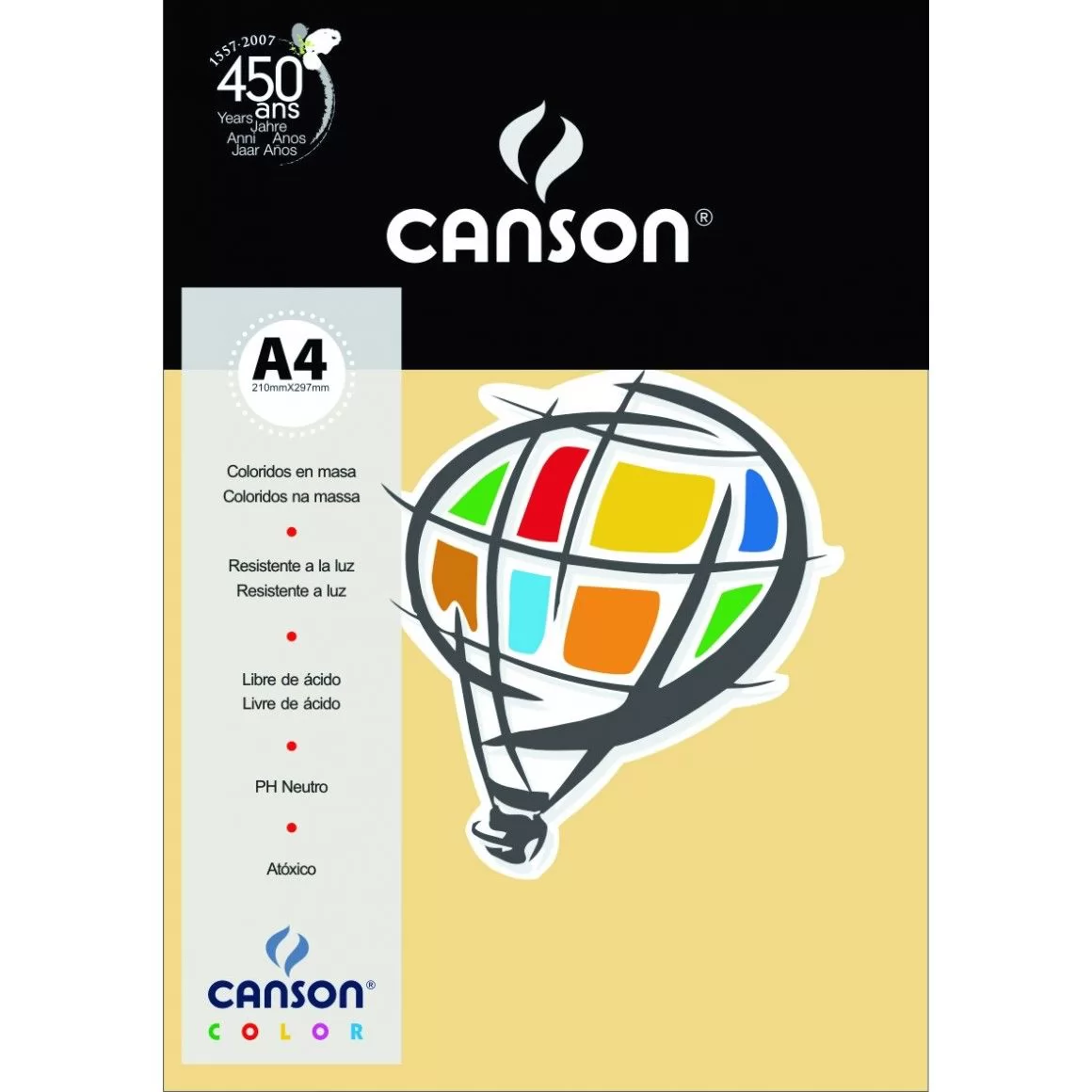PAPEL COLOR A4 180G CANSON 10FL SALMÃO