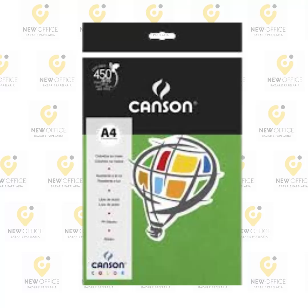 PAPEL COLOR A4 180G CANSON 10FL VERDE CLARO