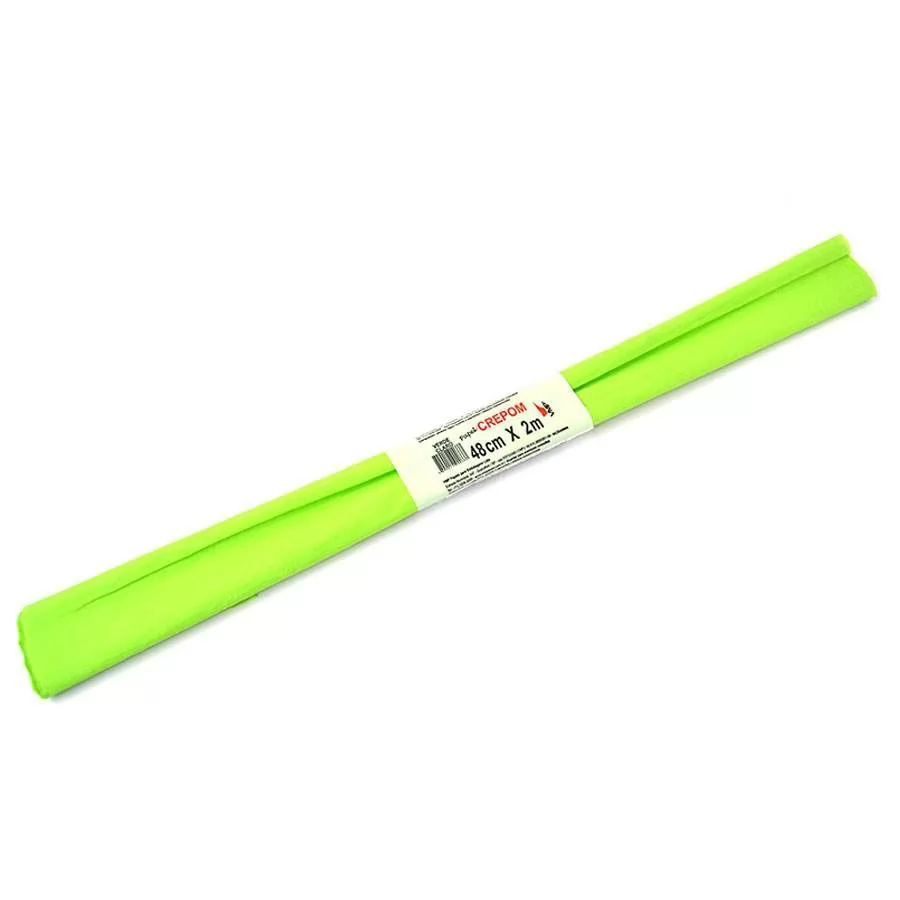 PAPEL CREPOM 48CMX2M VERDE CLARO