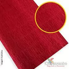PAPEL CREPOM VERMELHO LISO 48CMX2,50M -  SUPER CREPE