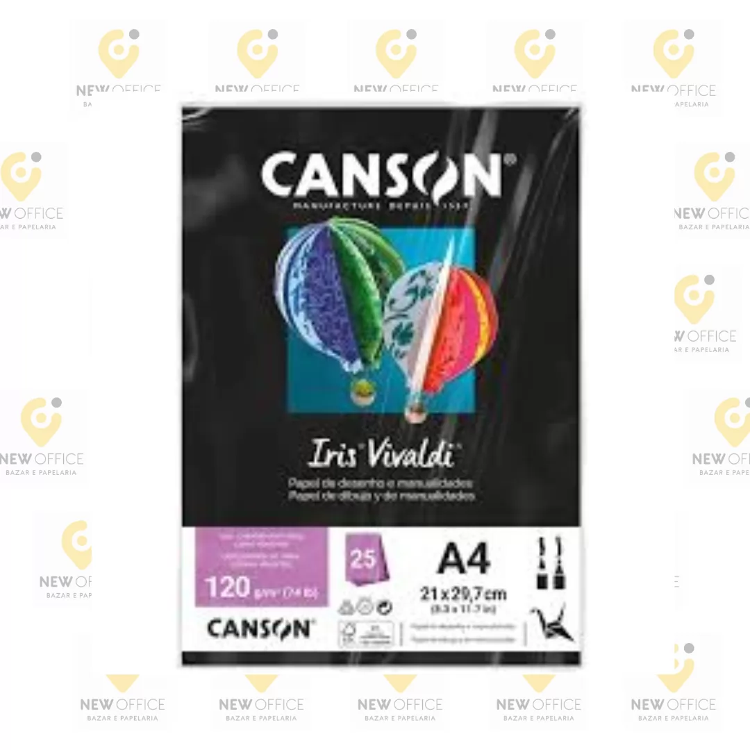 PAPEL IRIS VIVALDI 120G PRETO 50CMX65CM