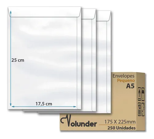 ENVELOPE SACO (BRANCO) OF.25 176X250 90G UN