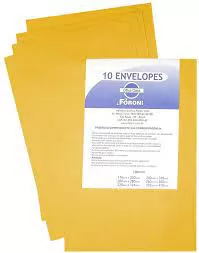 ENVELOPE SACO OURO 240MMX340MM BLISTER C/10UN
