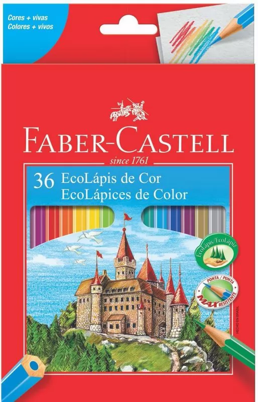 LÁPIS DE COR 36 CORES FABER CASTELL