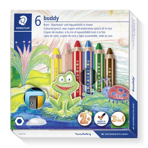 LAPIS DE COR BUDDY 6 CORES