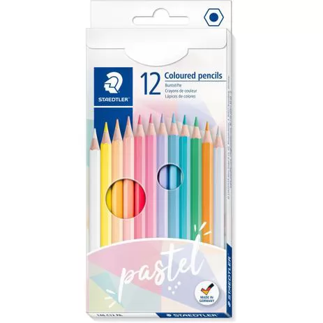 LAPIS DE COR STAEDTLER 12 CORES - LINHA PASTEL