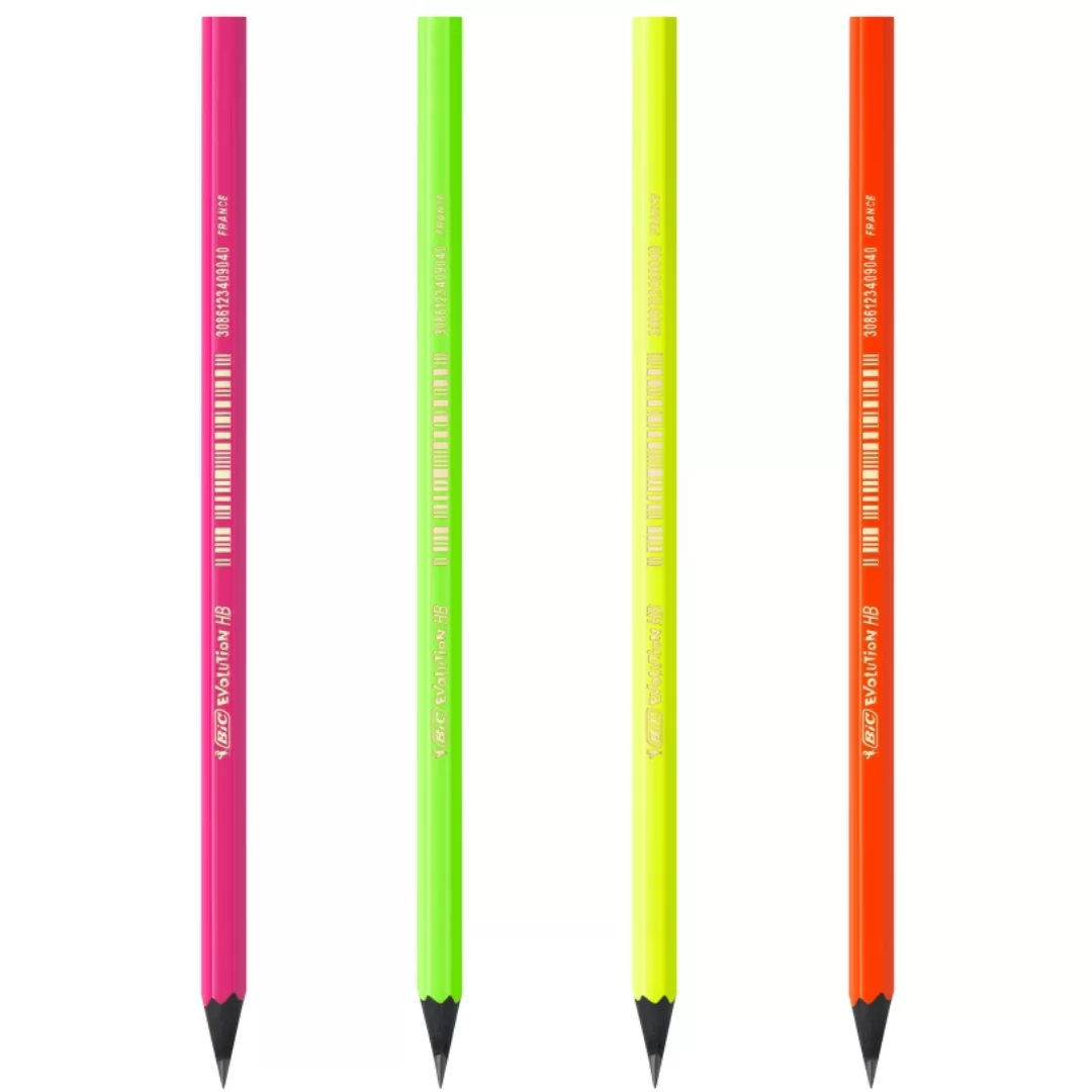 LAPIS PRETO BIC HB 2 SEXTAVADO EVOLUTION NEON