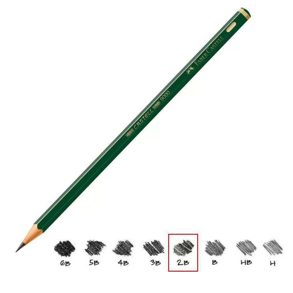 LÁPIS PRETO SEXTAVADO GRADUADO 2B - FABER CASTELL