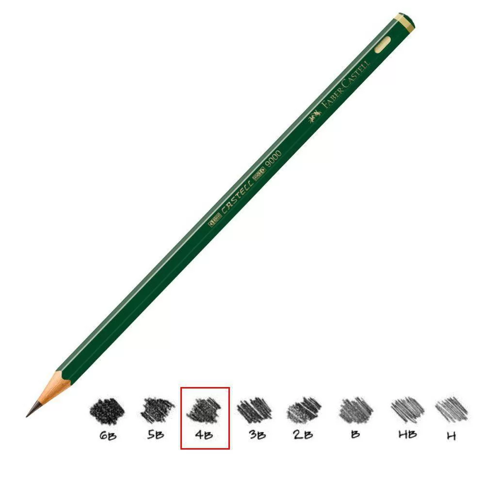LÁPIS PRETO SEXTAVADO GRADUADO 4B - FABER CASTELL