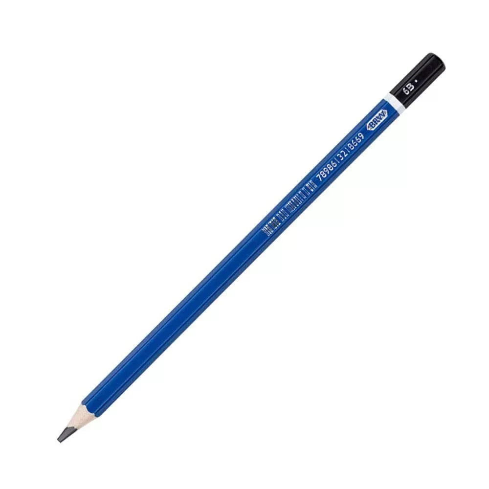 LÁPIS TÉCNICO 6B DE MADEIRA BRW UN